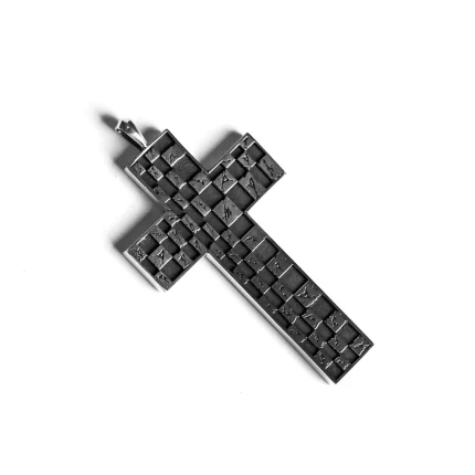 CH CHESSBOARD CROSS PENDANT