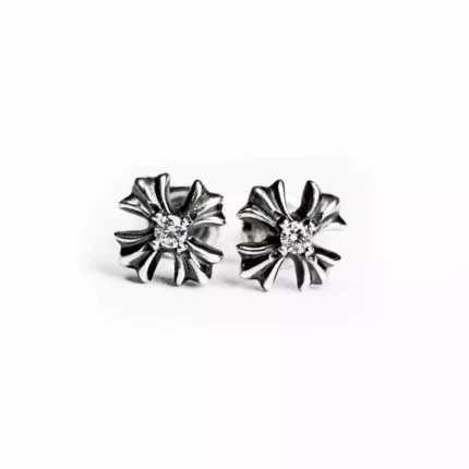CH PLUS STUD EARRINGS WITH DIAMONDS